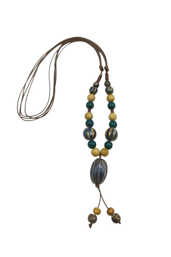 Collar Boho de Cerámica Artesanal Multicolor