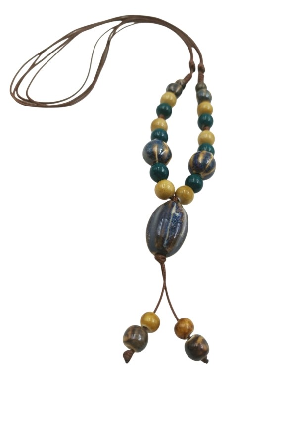 Collar Boho de Cerámica Artesanal Multicolor