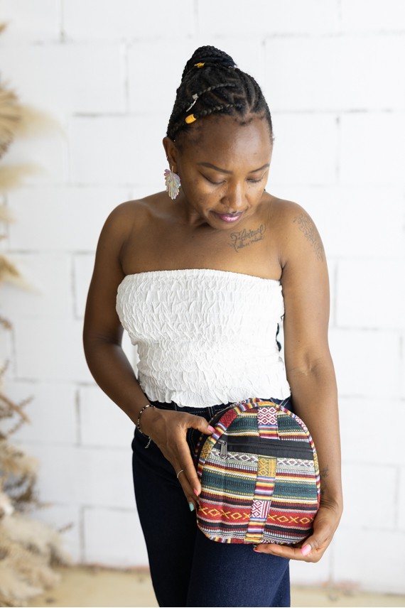 Mochila Boho Plegable de Algodón Étnico