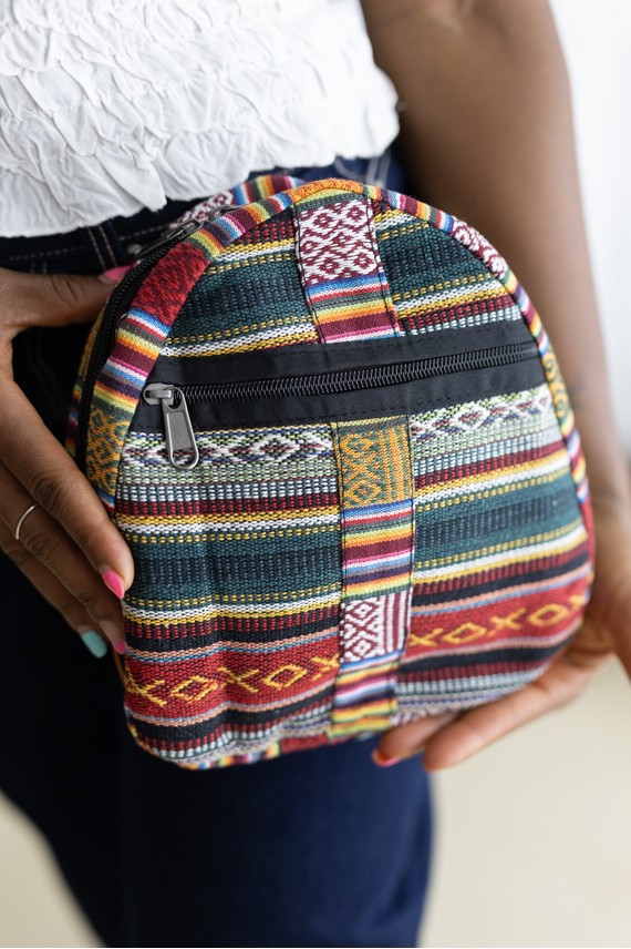 Mochila Boho Plegable de Algodón Étnico