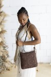 Bolso Crochet Algodón Marrón Chocolate