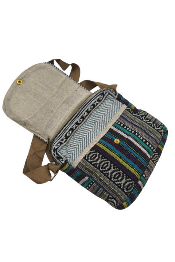 Bolso Bandolera de Algodón Étnico Multicolor