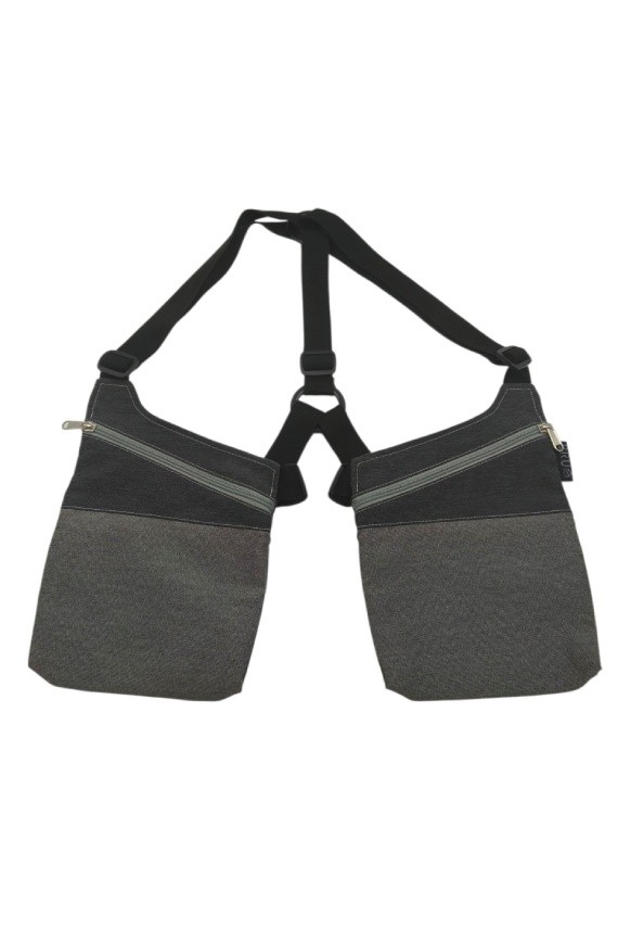 Alforja de Algodón Artesanal Ajustables Gris