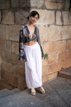 Pantalón Palazzo Viscosa Blanco Cintura elástica