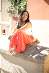Pantalón Palazzo Viscosa Naranja Cintura elástica