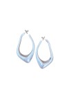 Pendientes de latón lacado Aro Orgánico con acabado satinado y diseño escultural, complemento boho chic elegante para mujer.