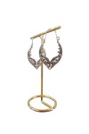 Pendientes boho calados con acabado dorado y plateado, diseño artesanal, ideales para un estilo bohemio y étnico.