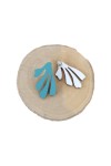 Pendientes de madera con diseño inspirado en corales marinos, ligeros, artesanales y de estilo boho.