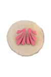Pendientes de madera con diseño inspirado en corales marinos, ligeros, artesanales y de estilo boho.