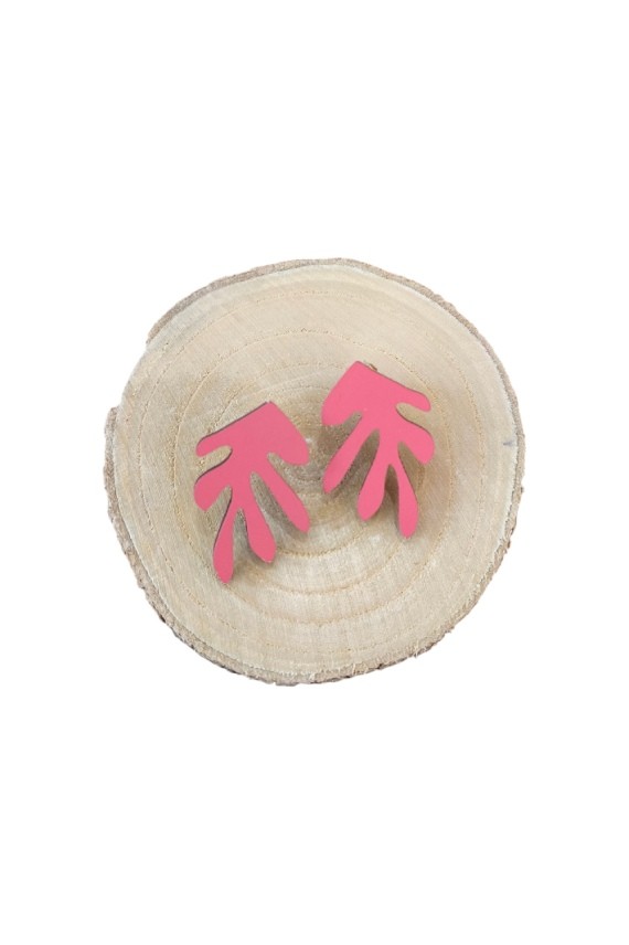 Pendientes de madera con diseño inspirado en corales marinos, artesanales, ligeros y disponibles en varios colores.
