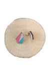 Pendientes de madera geométricos multicolor de 2 cm, ligeros, artesanales y de estilo boho contemporáneo.