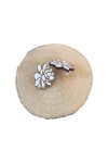 Pendientes de madera con diseño de flor de loto de 3 cm, ligeros, artesanales y de estilo boho.