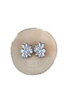 Pendientes de madera con diseño de flor de loto de 3 cm, ligeros, artesanales y de estilo boho.