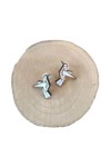 Pendientes de madera con diseño de colibrí geométrico de 2 cm, ligeros, artesanales y de estilo boho.