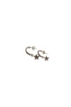 Pendientes de plata de con criolla, estrella colgante y circonitas multicolor, joya elegante de estilo boho de Samarkanda.
