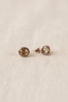Pendientes de plata con citrino natural ovalado engastado, joya elegante y atemporal de Samarkanda.