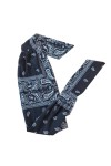 Cinta de pelo de algodón 100% con estampado bandana negro y blanco, diadema artesanal de estilo boho para mujer.