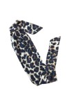 Cinta de pelo de algodón 100% con estampado leopardo, diadema artesanal de estilo boho para mujer.