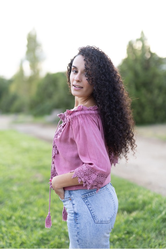 Blusa Boho Lavada a la piedra Cenefa Floral Burdeos