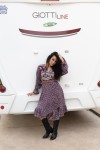 Vestido Pareo Midi Estampado Boho Manga Abullonada