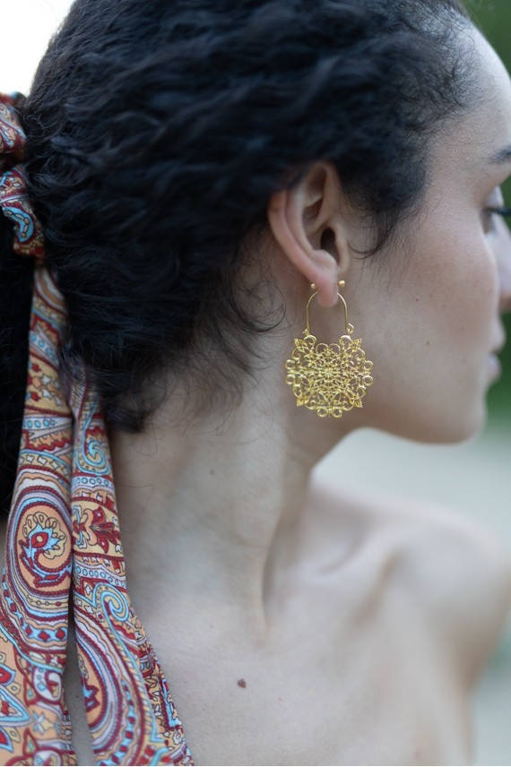 Pendientes Mandala Flor Calados