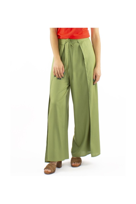 Pantalón Pareo Fluido de Viscosa Abierto Lateral