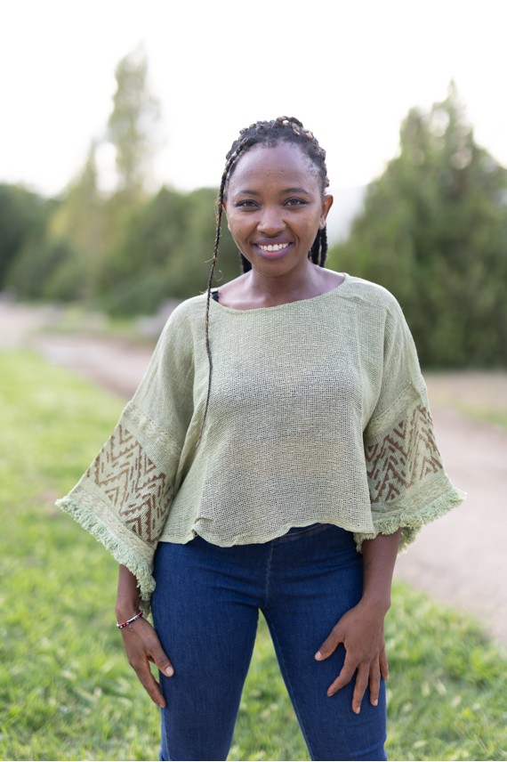 Blusa Boho Casapalma Algodón Calado Flecos