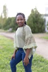 Blusa Boho Casapalma Algodón Calado Flecos