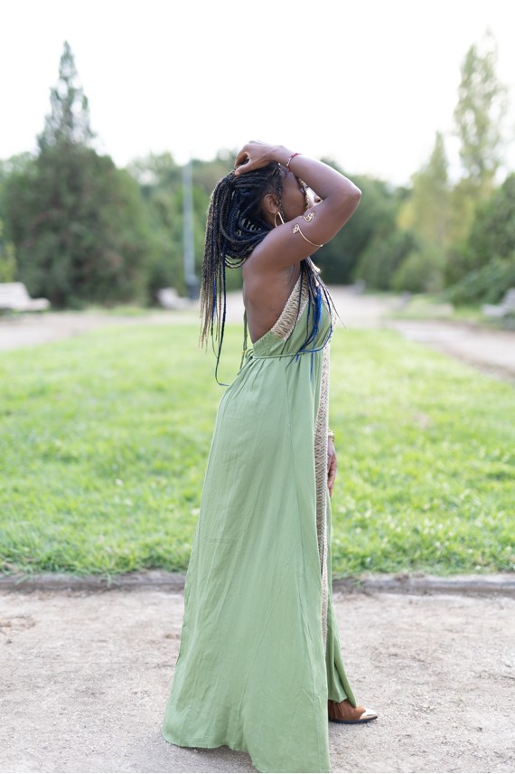 Vestido Raye Bambula Verde