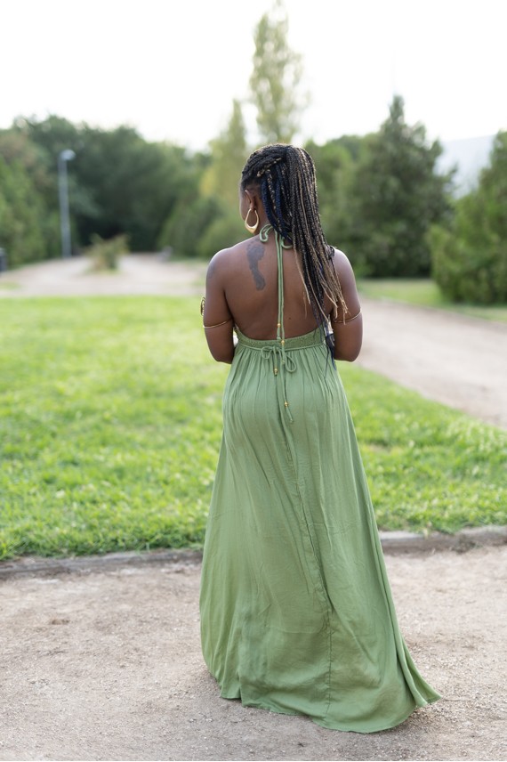Vestido Raye Bambula Verde