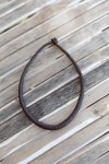 Collar de Cuero Trenzado Redondo Ancho