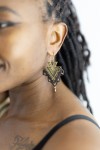 Pendientes Boho Macramé Bronce Geométrico