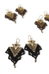 Pendientes Boho Macramé Bronce Geométrico