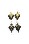 Pendientes Boho Macramé Bronce Geométrico