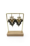 Pendientes Boho Macramé Bronce Geométrico
