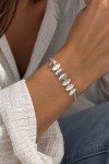 Pulsera de Latón Hojas Texturizadas