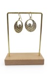 Pendientes Dorados Flor de la Vida con Piedra Natural