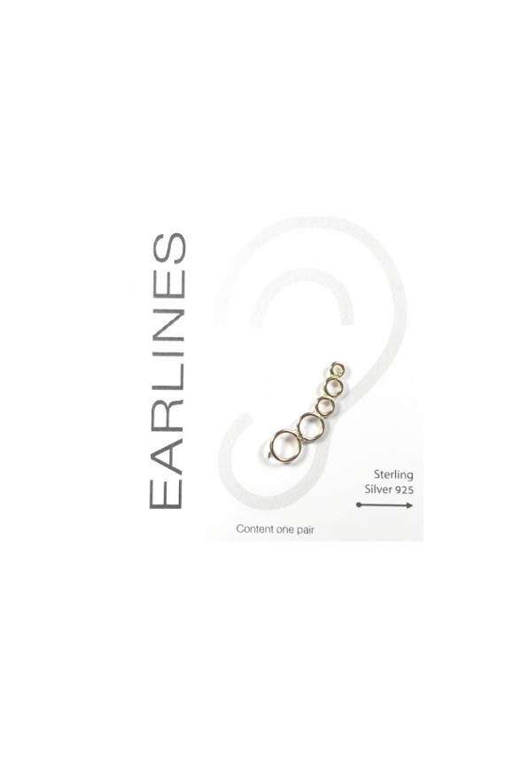 Pendientes trepador plata círculos Pendientes trepador plata círculos
