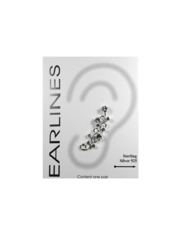 Pendientes trepador rama circonita