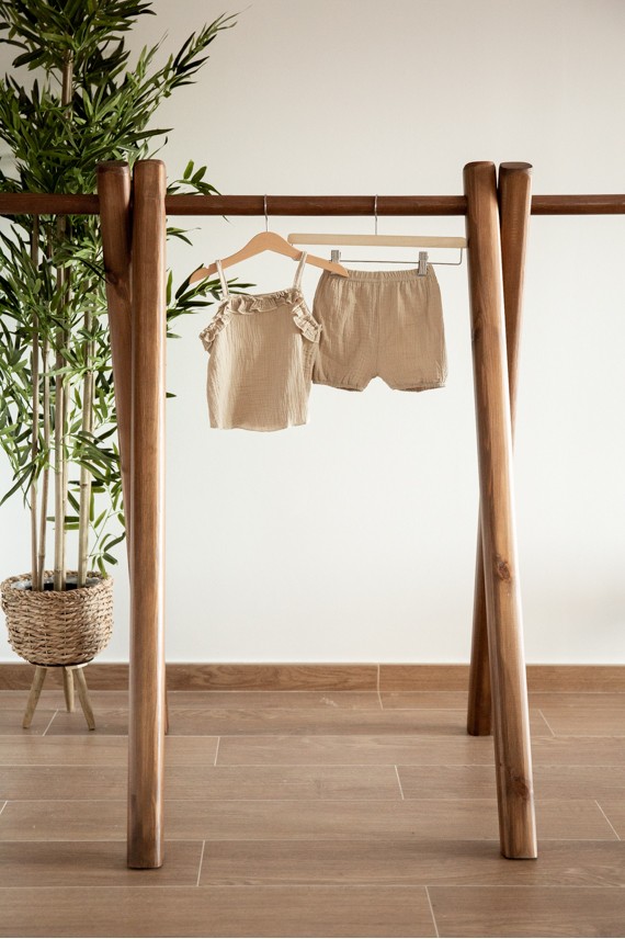 Conjunto bebé muselina top y pantalón Conjunto bebé muselina top y pantalón
