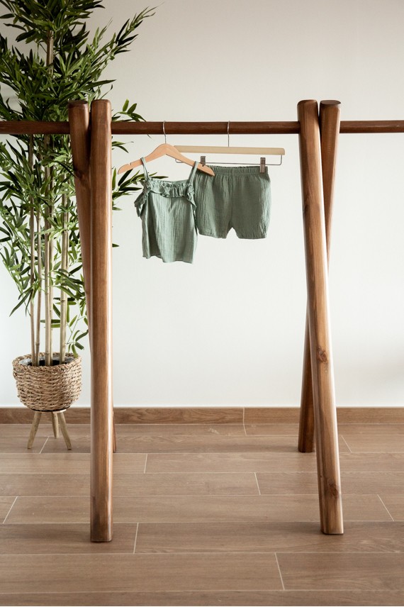 Conjunto bebé muselina top y pantalón Conjunto bebé muselina top y pantalón