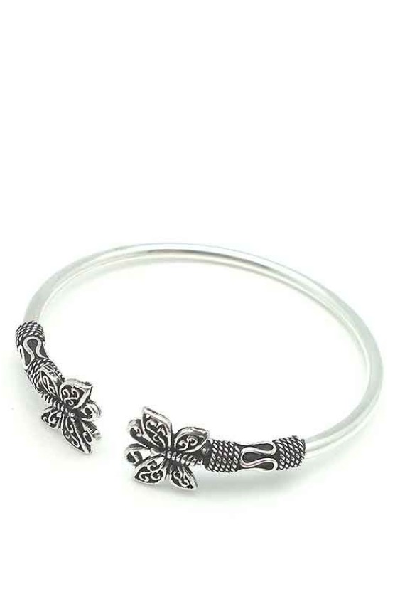 Pulsera aro plata Mariposas