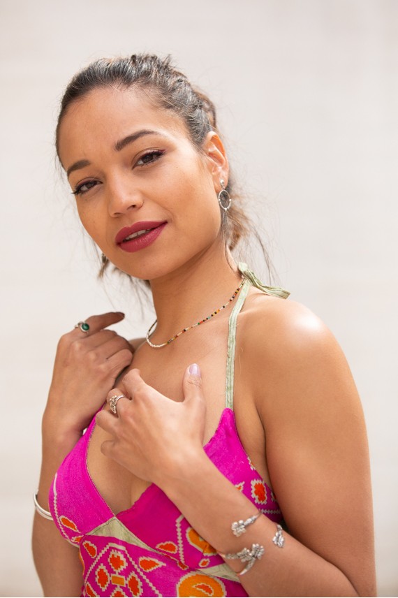 Pulsera aro plata Mariposas