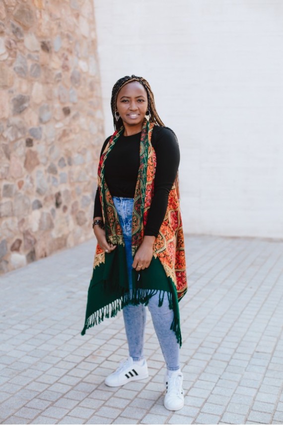 Chaleco Pashmina Arte Nómada Bordado con Flecos