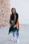 Chaleco Pashmina Arte Nómada Bordado con Flecos