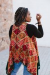 Chaleco Pashmina Arte Nómada Bordado con Flecos