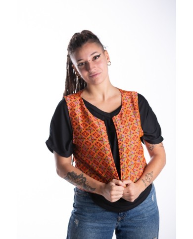 Chaleco Reversible enguatado Priya Burdeos