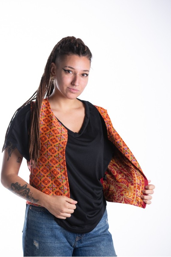 Chaleco Reversible enguatado Priya Burdeos Chaleco Reversible enguatado Priya Burdeos