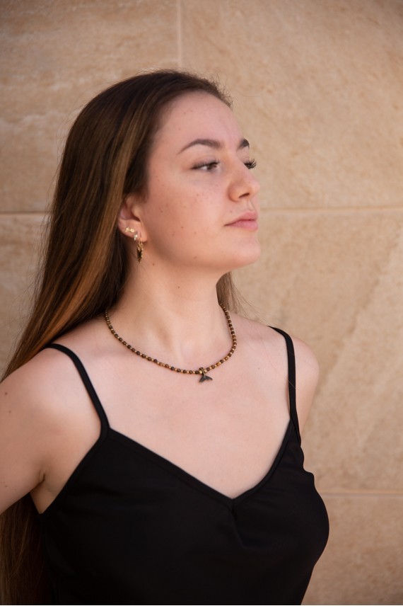 Collar macramé Chuva bronce Collar macramé Chuva bronce