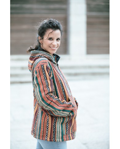 Chaqueta polar chevrons multicolor